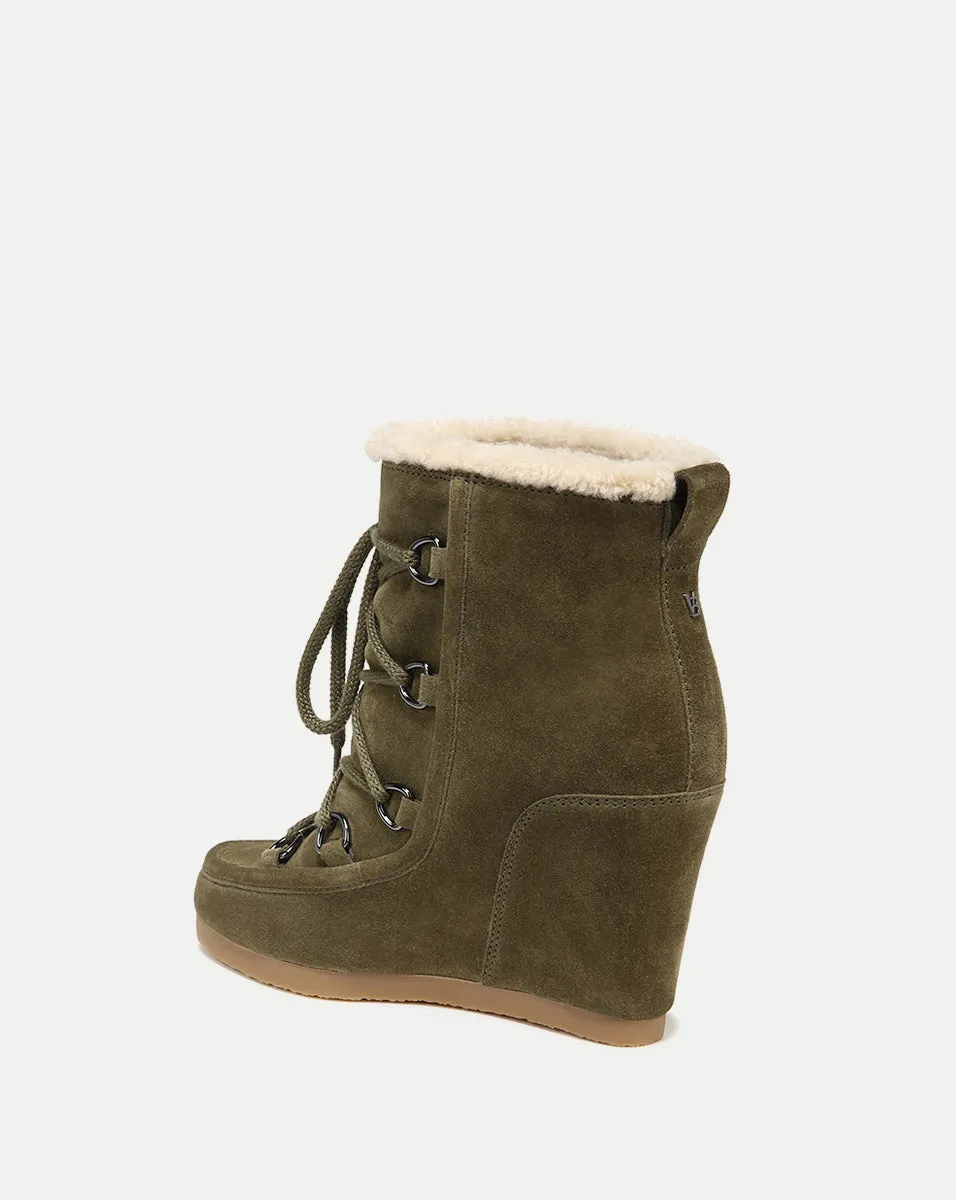 Elfred Suede Wedge Bootie