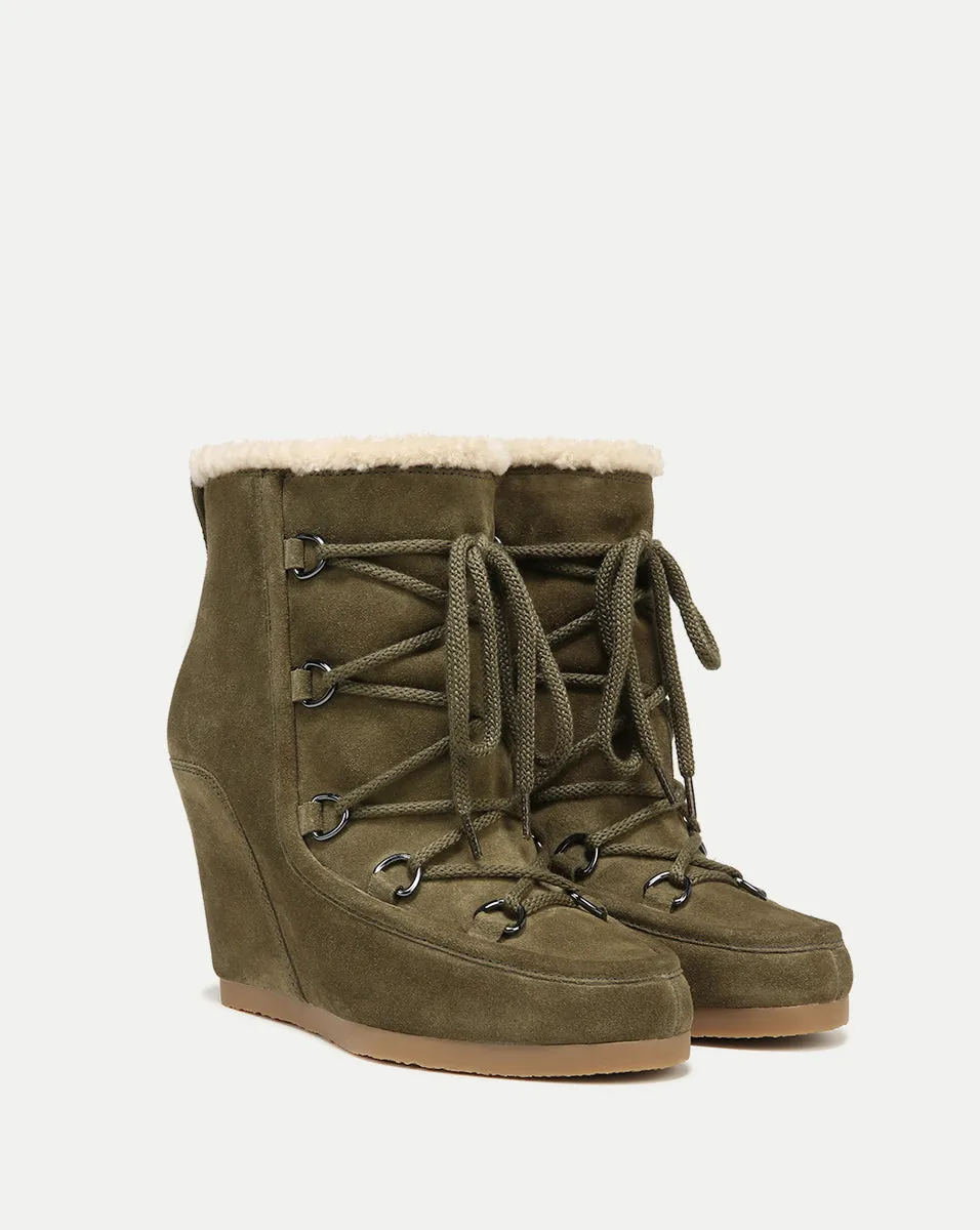 Elfred Suede Wedge Bootie