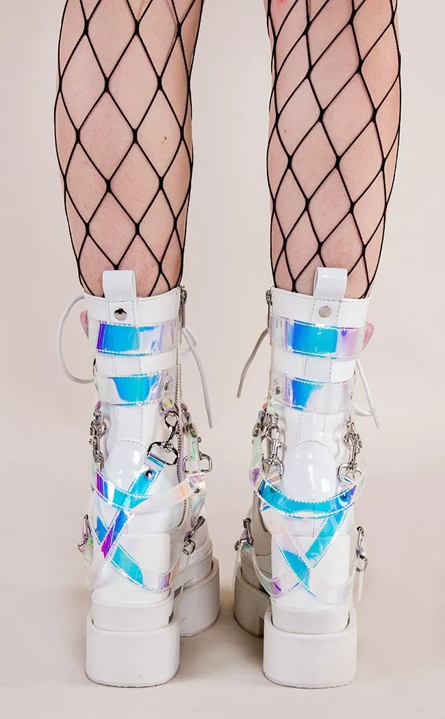 ETERNAL-115 White Vegan Ankle Boots