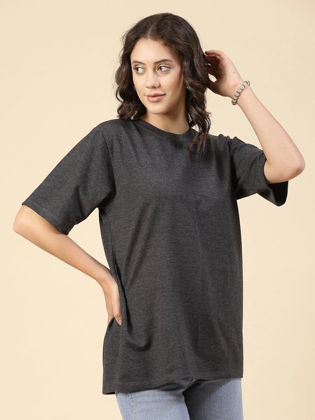 Fashionably Oversized Terry Print Tees