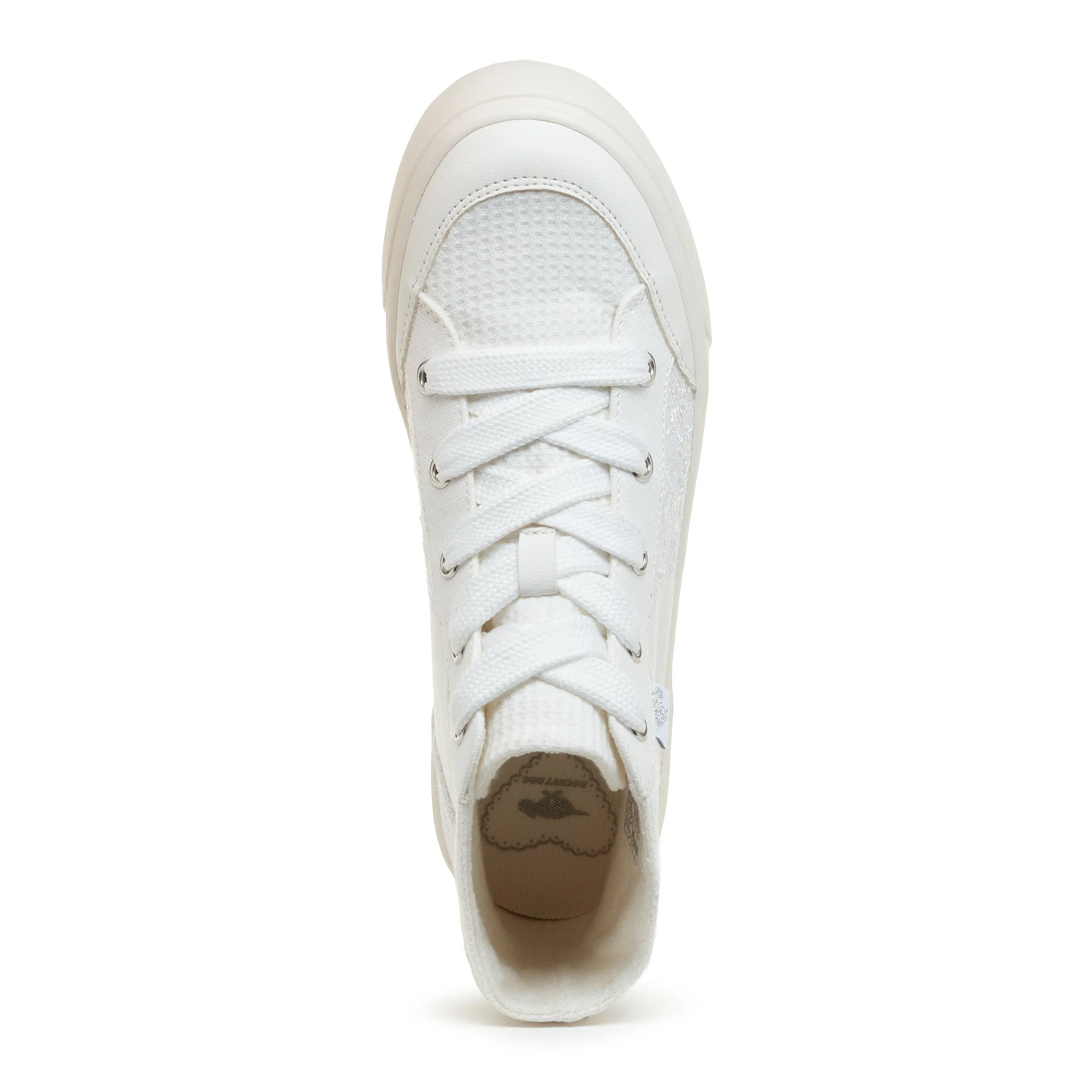 Flair White Patchwork Platform Trainers