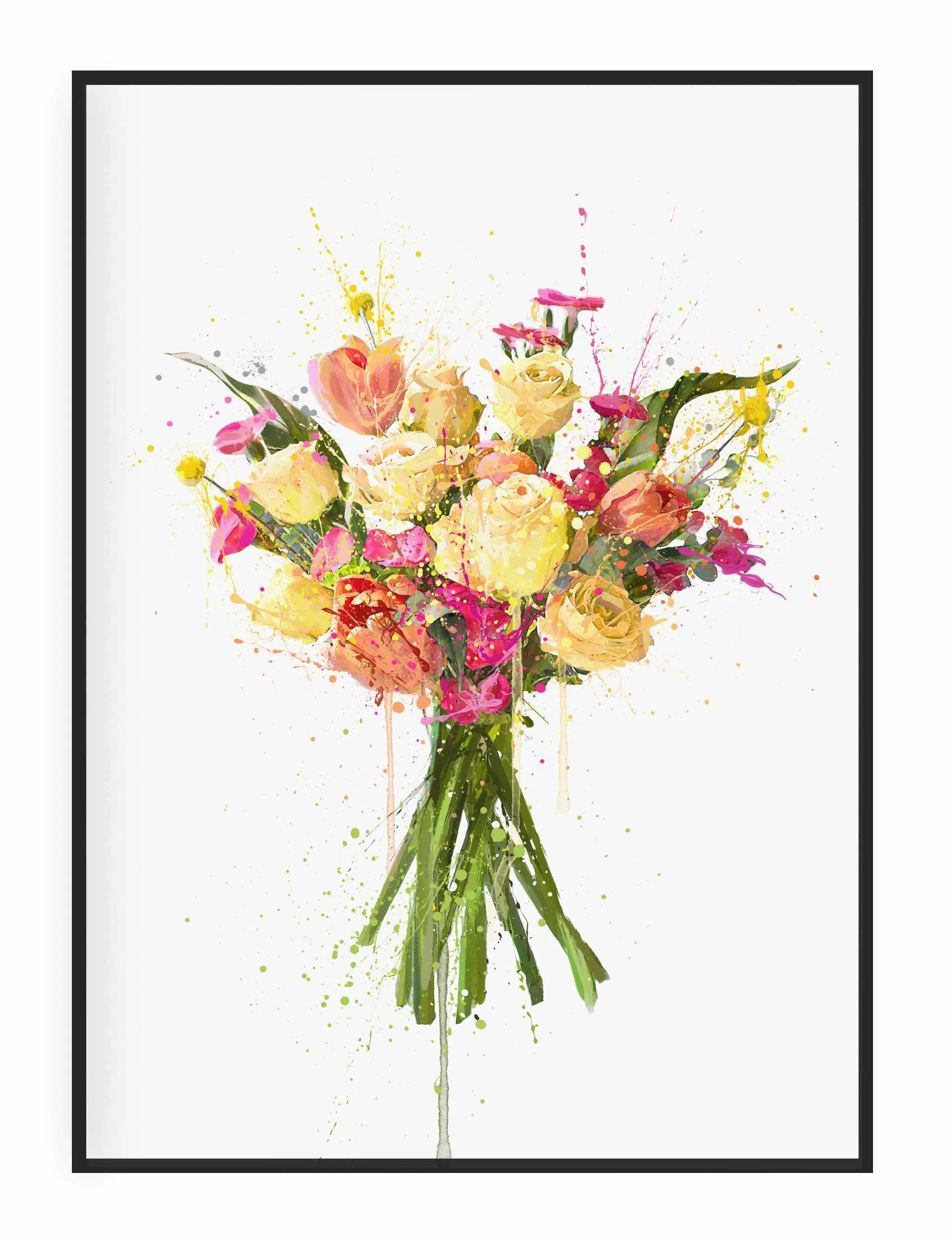 Flower Wall Art Print 'Lemon Drizzle'