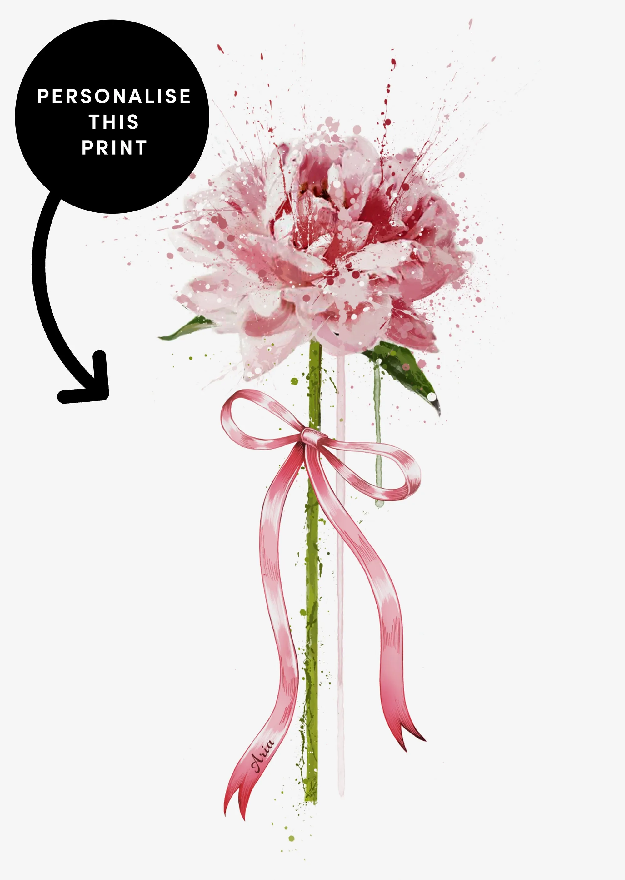 Flower Wall Art Print 'Peony'