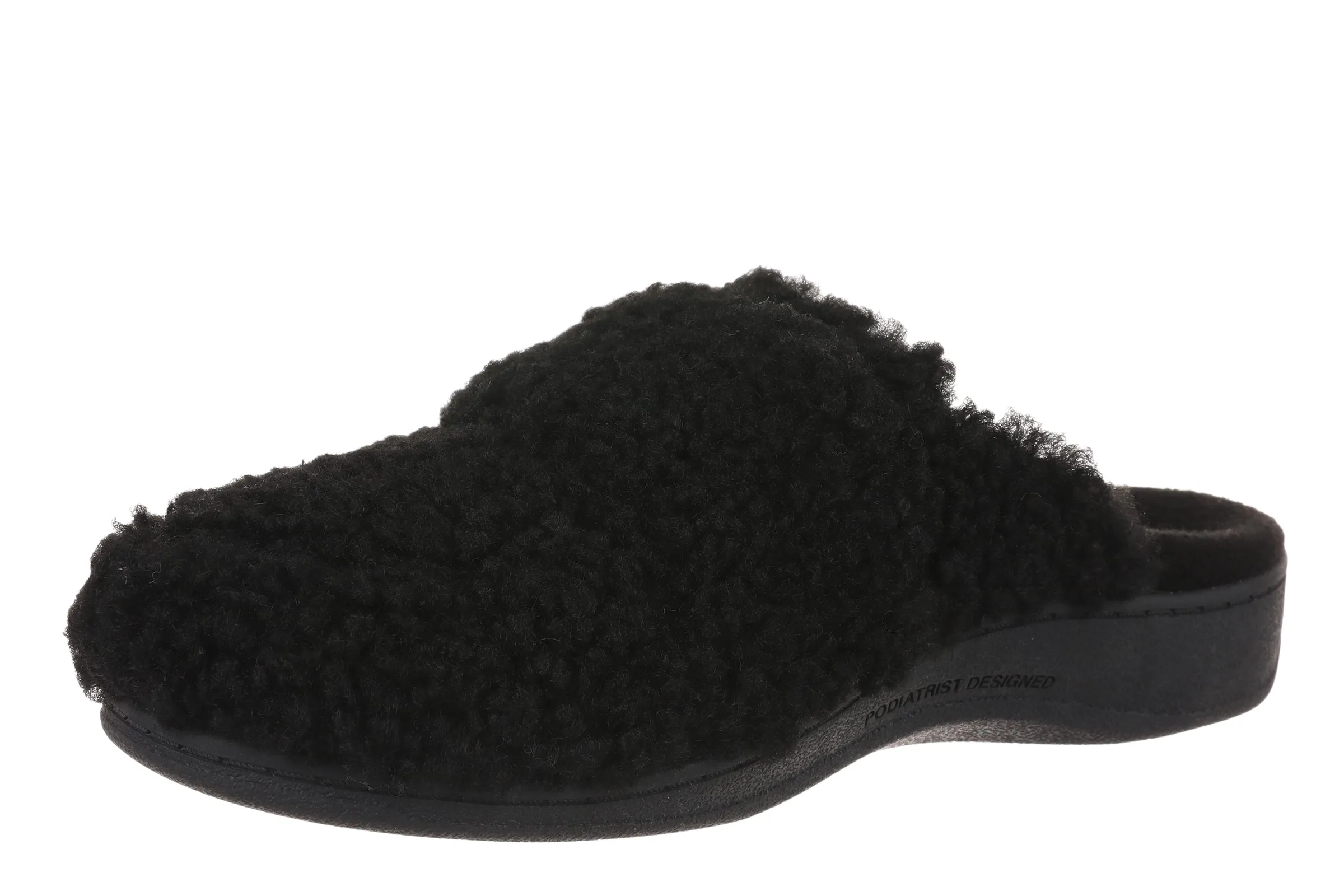 Gemma II Sherpa Cloth Slipper in Black