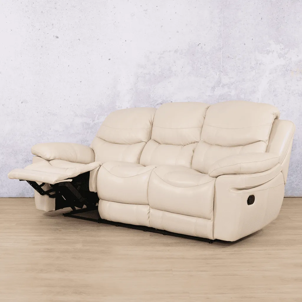 Geneva 3 Seater Leather Recliner