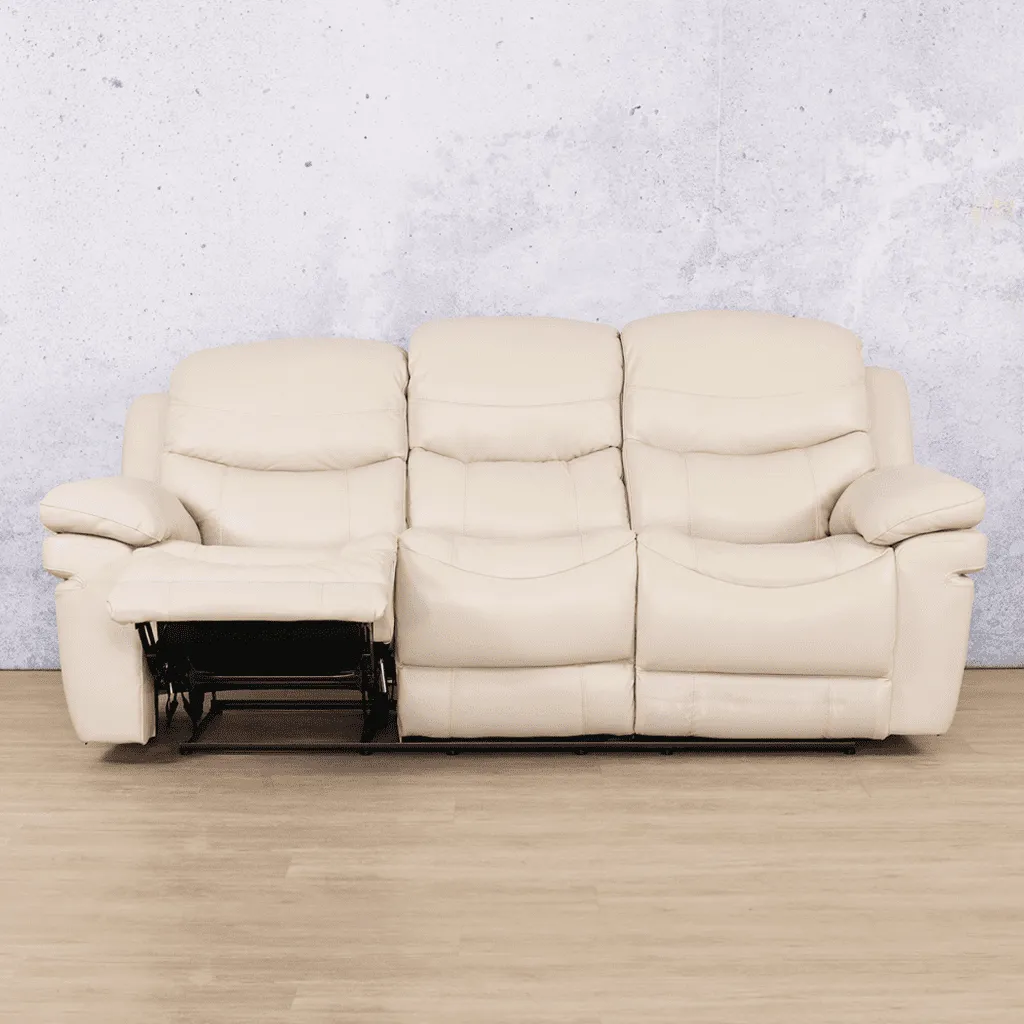 Geneva 3 Seater Leather Recliner