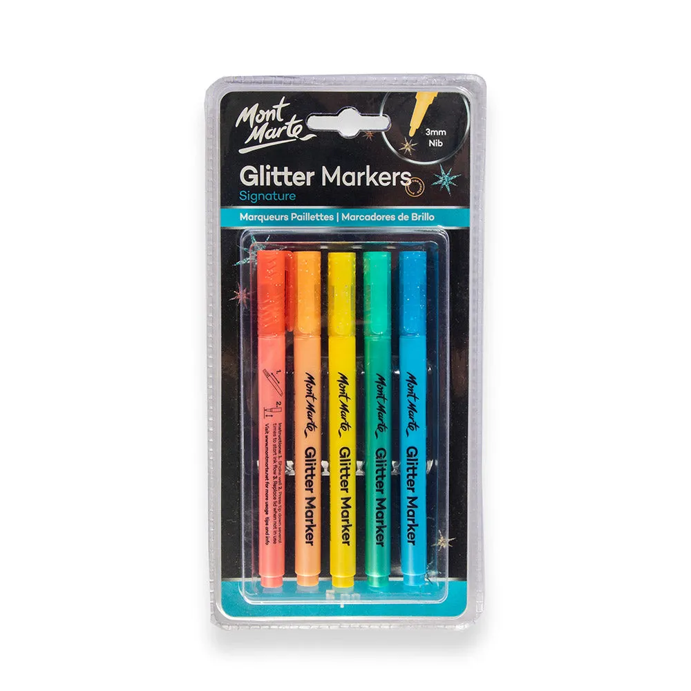 Glitter Markers Signature 5pc