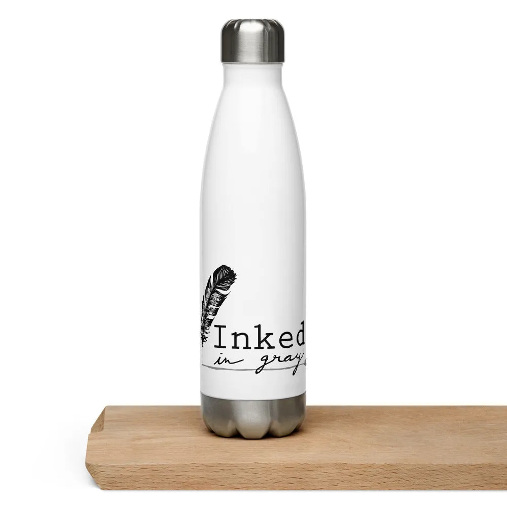 Inked in Gray Water Bottle