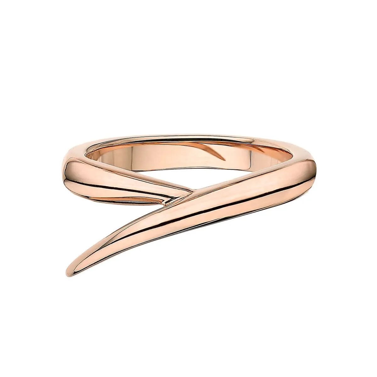 Interlocking Stacked Ring - 18ct Yellow, Rose & White Gold & Diamond