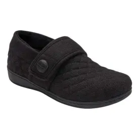 Jackie Terry Cloth Slipper in Black CLOSEOUTS