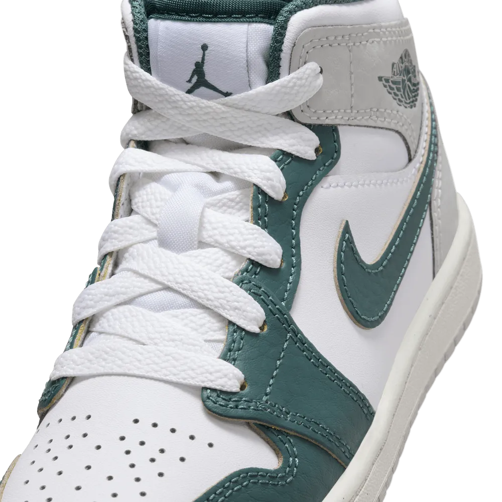 Jordan 1 Mid SE PS 'White Oxidized Green'