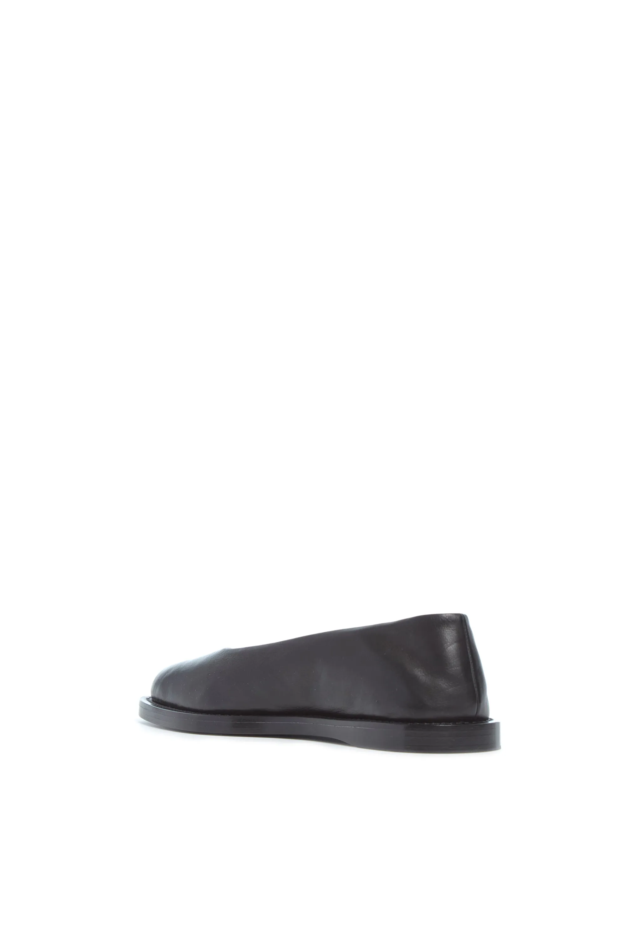 Kati Ballerina Flat Shoe in Black Leather