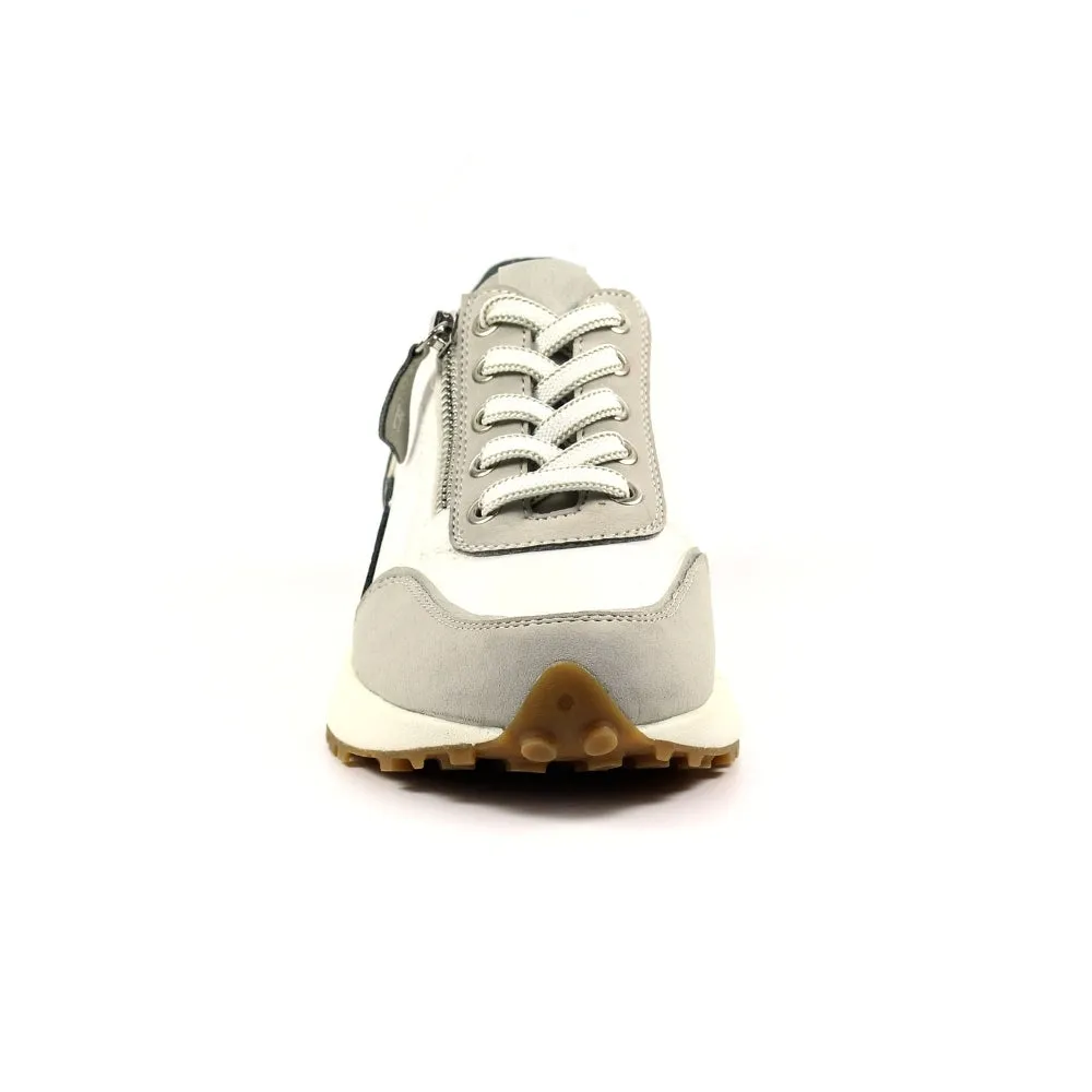 Ladies Lunar Shoes Calvin Trainer Grey Laced side zip sale