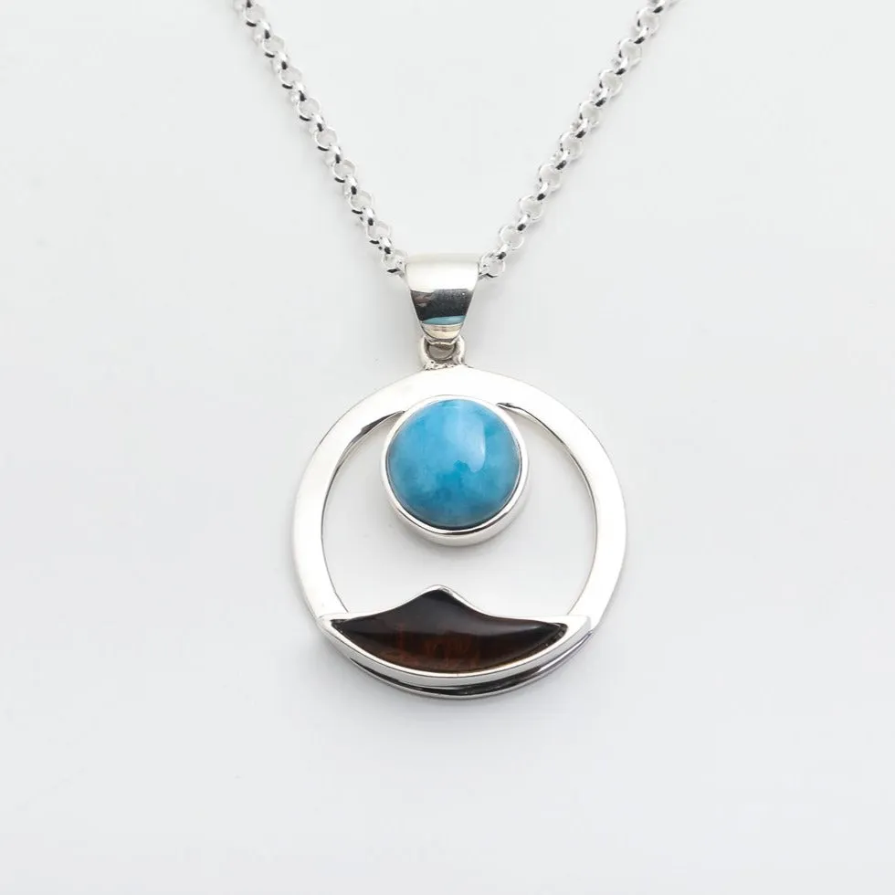 Larimar Amber Pendant Bahia