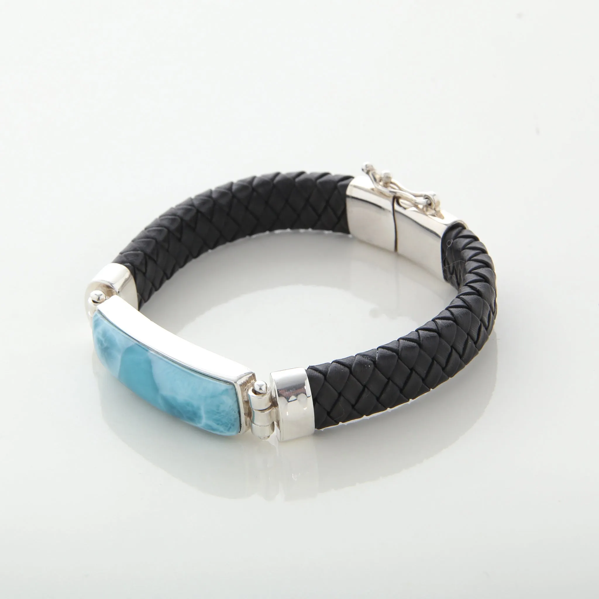 Larimar Leather Bracelet Omer