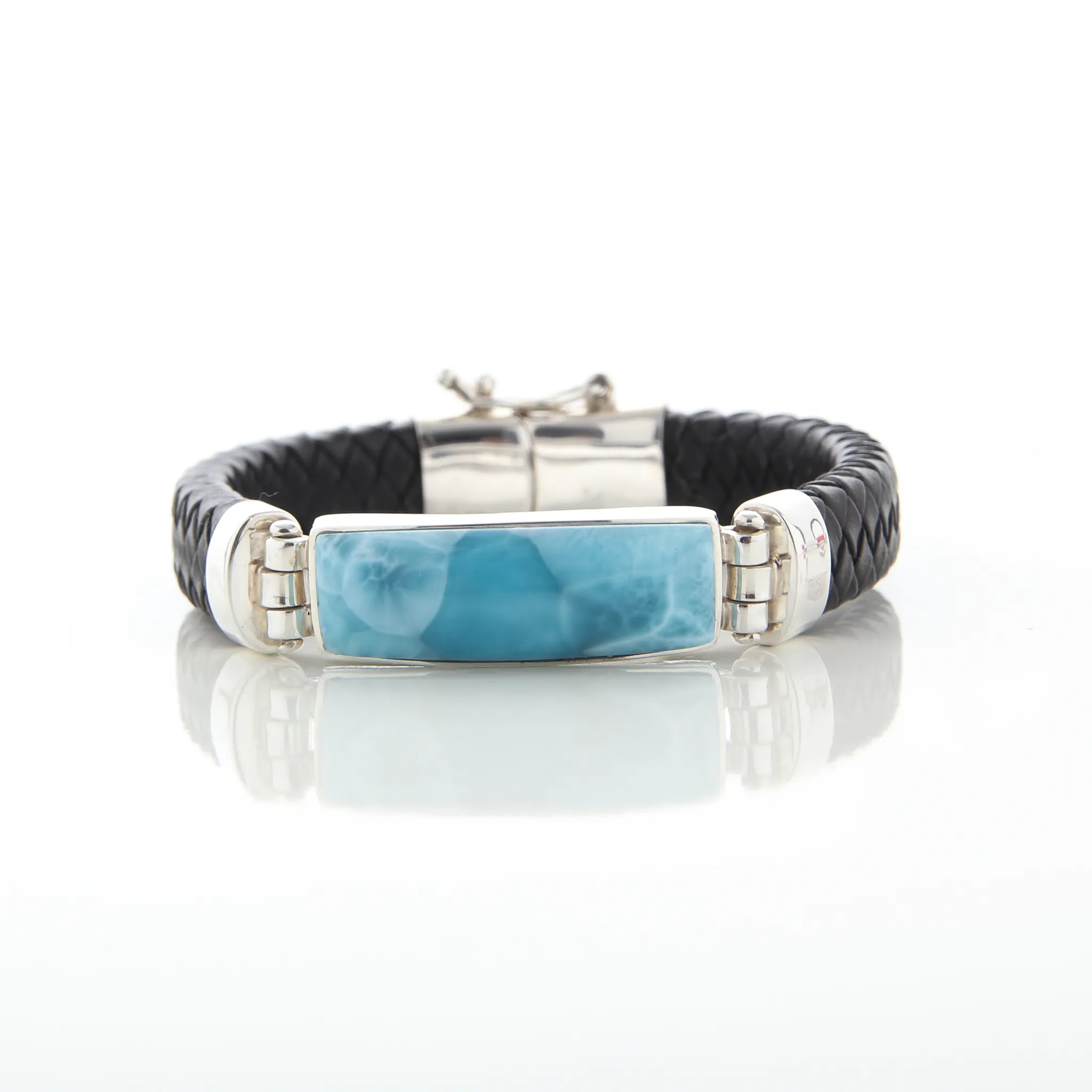 Larimar Leather Bracelet Omer