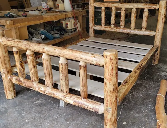 Log Platform Bed Frame Kit