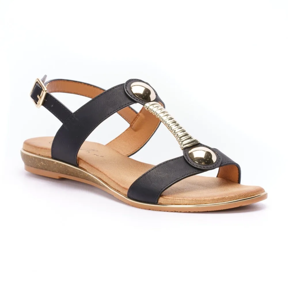 Lunar JLH276 BK - Lunar Renoir Black Sandal