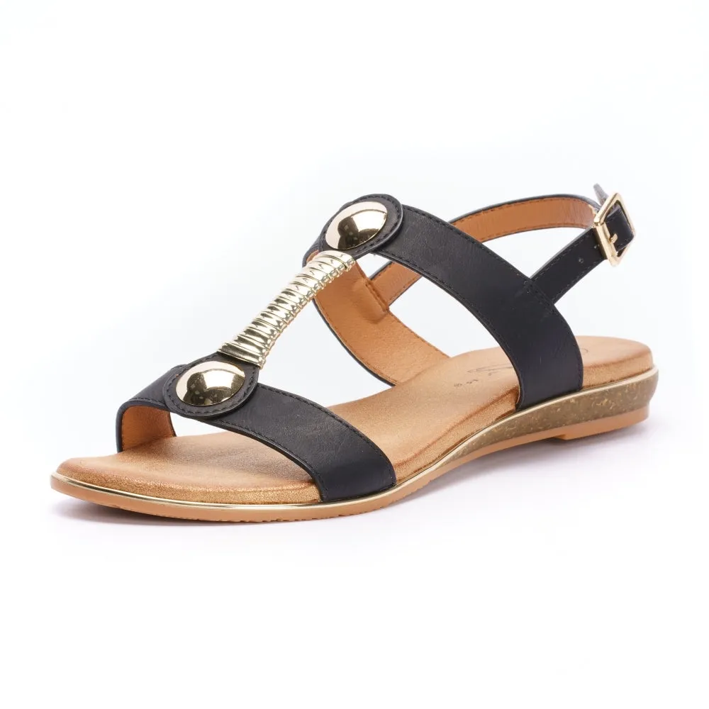 Lunar JLH276 BK - Lunar Renoir Black Sandal