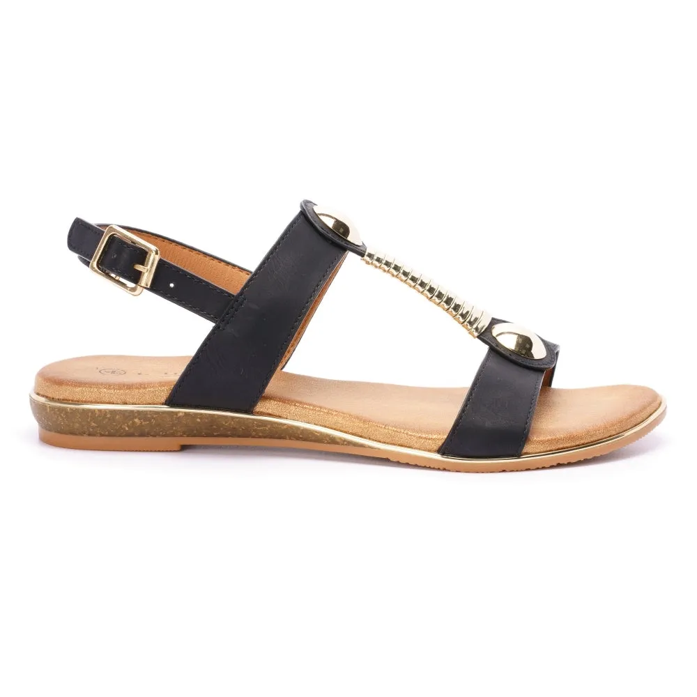 Lunar JLH276 BK - Lunar Renoir Black Sandal