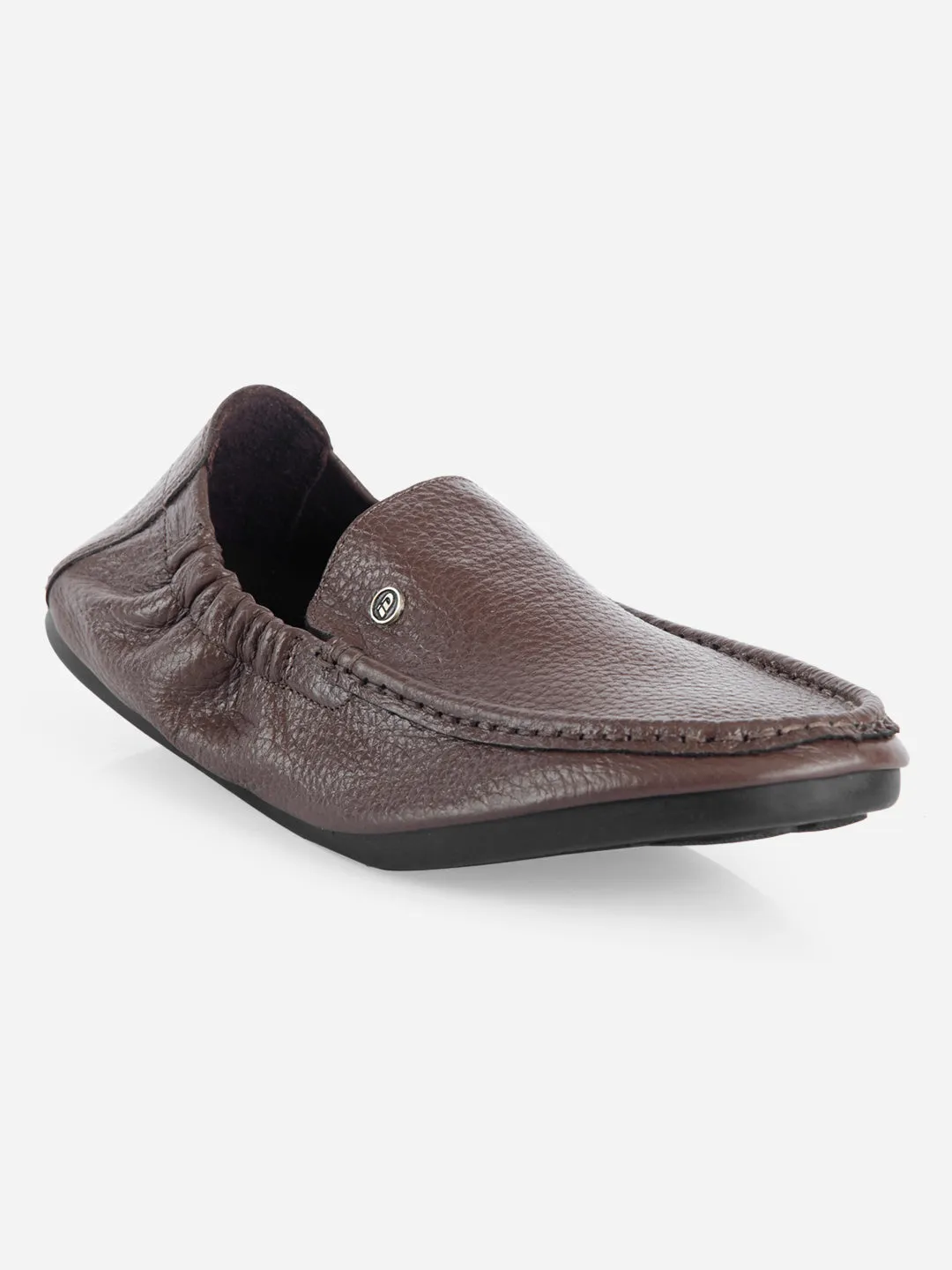 Men's Brown Elastic Collered Snug Fit Slip On (ID3057)