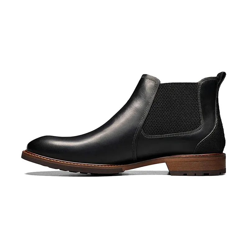 Men's Lodge Plain Toe Black Crazy Horse