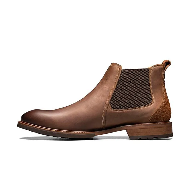 Men's Lodge Plain Toe Brown Crazy Horse