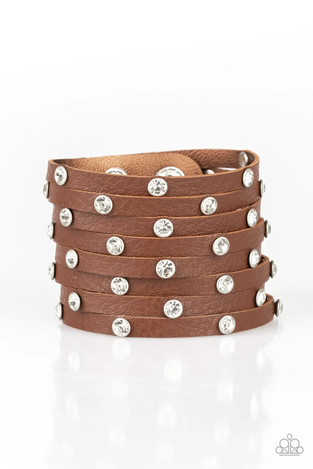 Paparazzi Accessories  - Sass Squad #B86 Display - Brown Bracelet