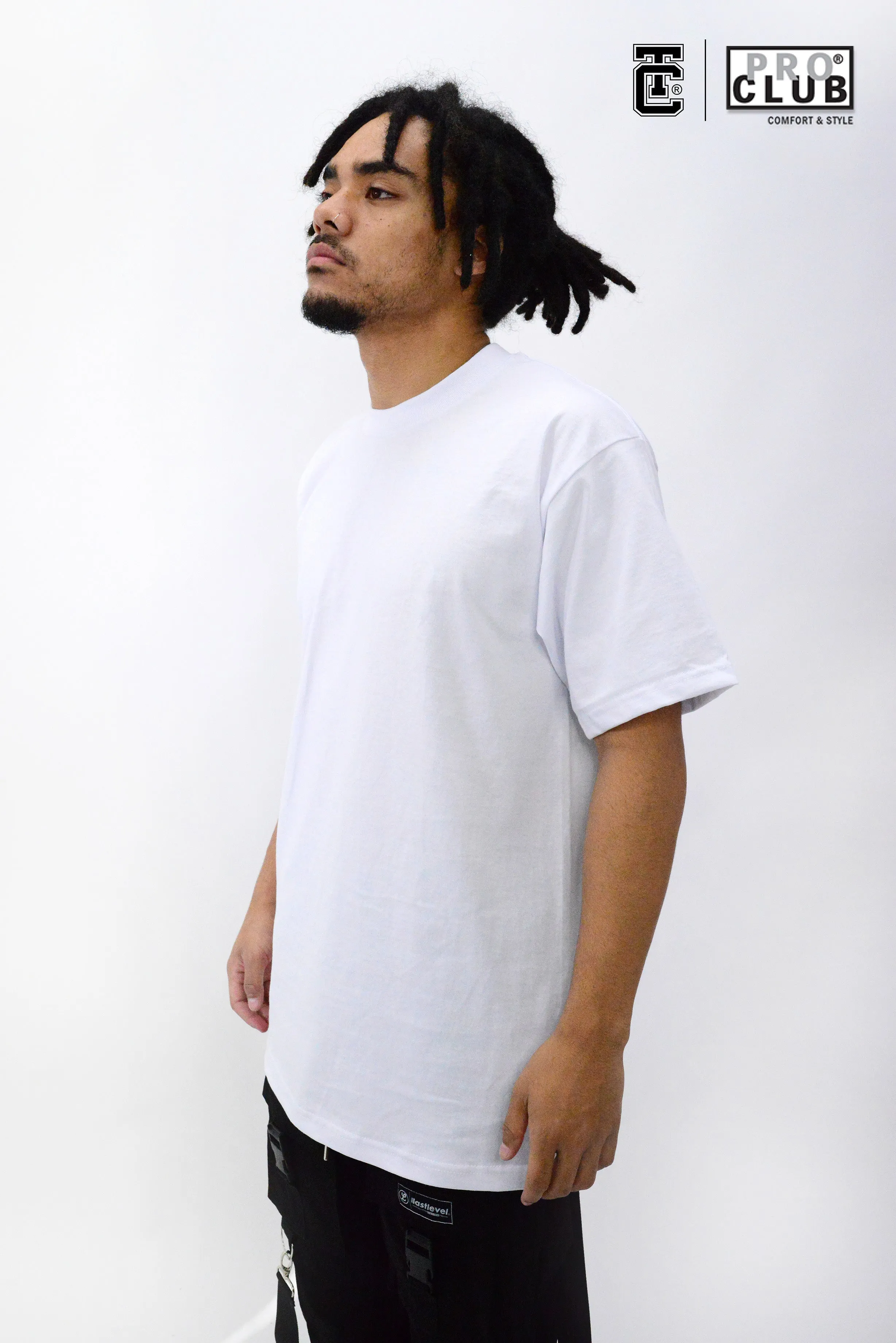 Proclub Tall Heavyweight Short Sleeve Tee - WHITE