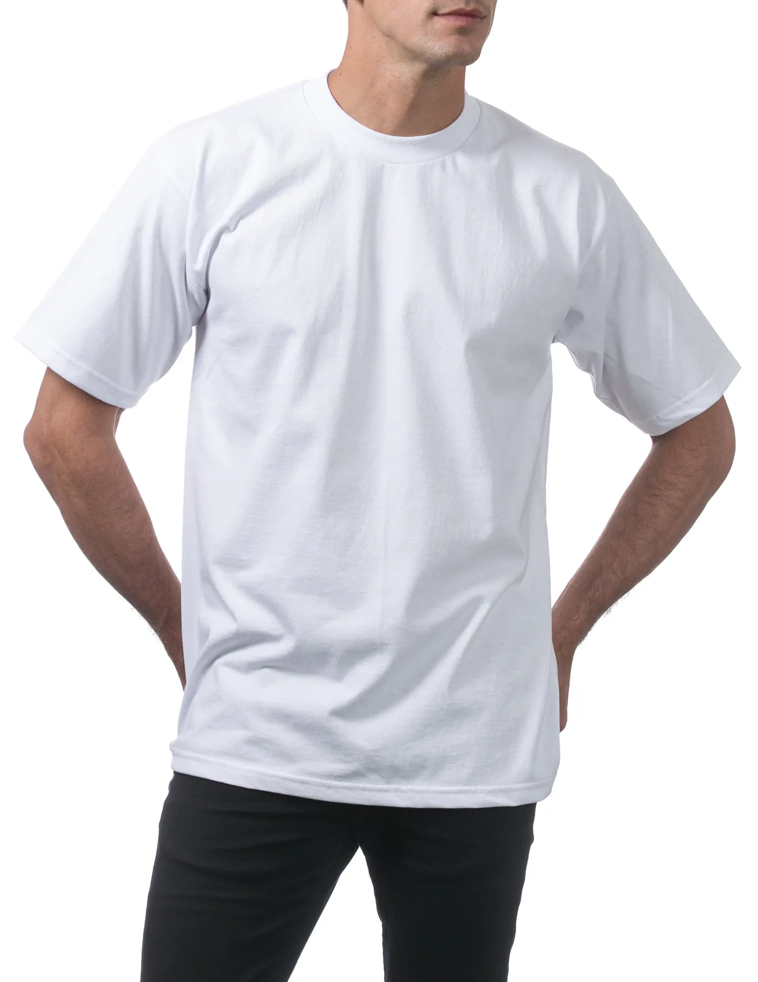 Proclub Tall Heavyweight Short Sleeve Tee - WHITE