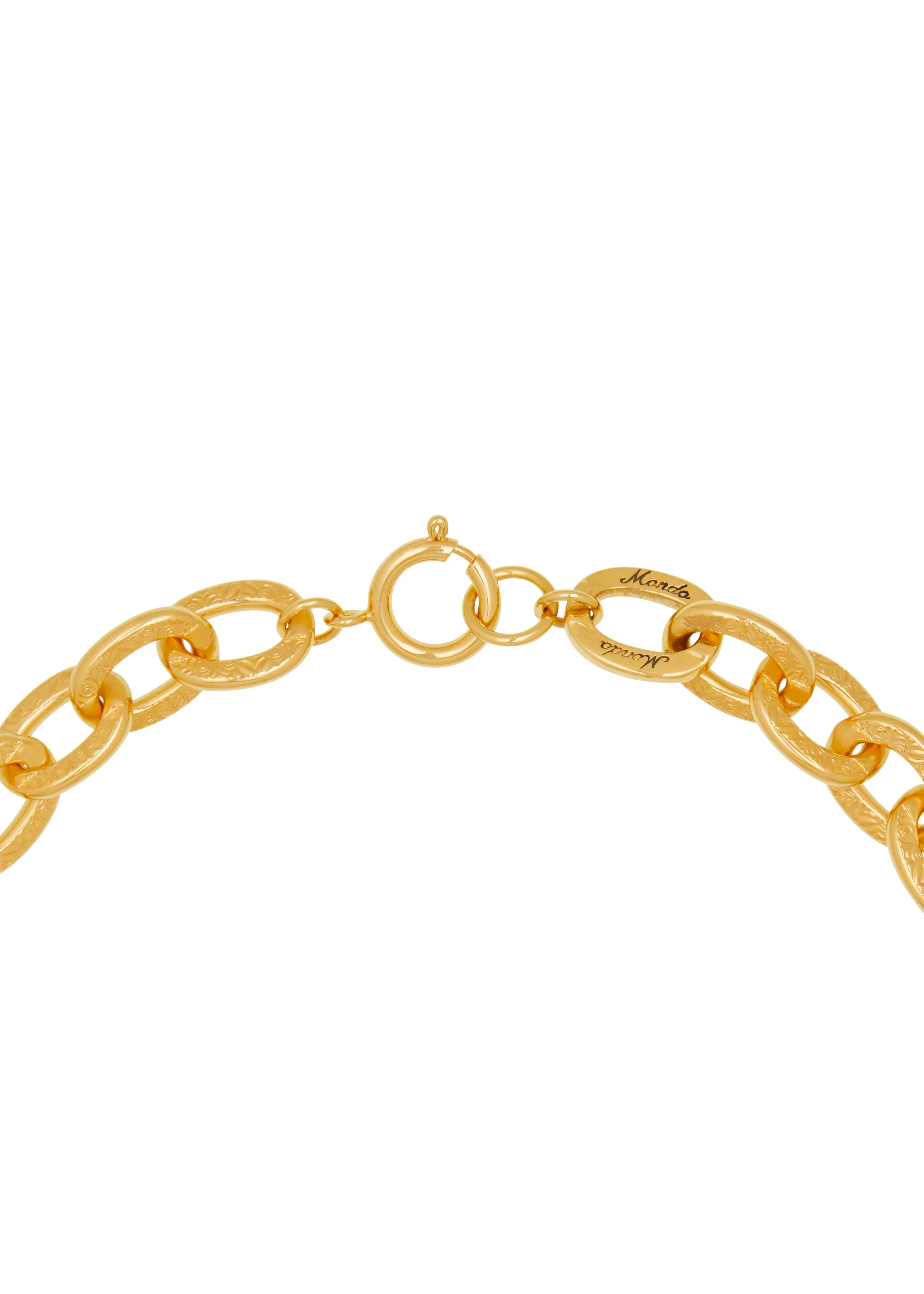 Scroll Chain Necklace in Gold