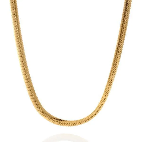 Solid Gold 5mm Thick Herringbone Chain