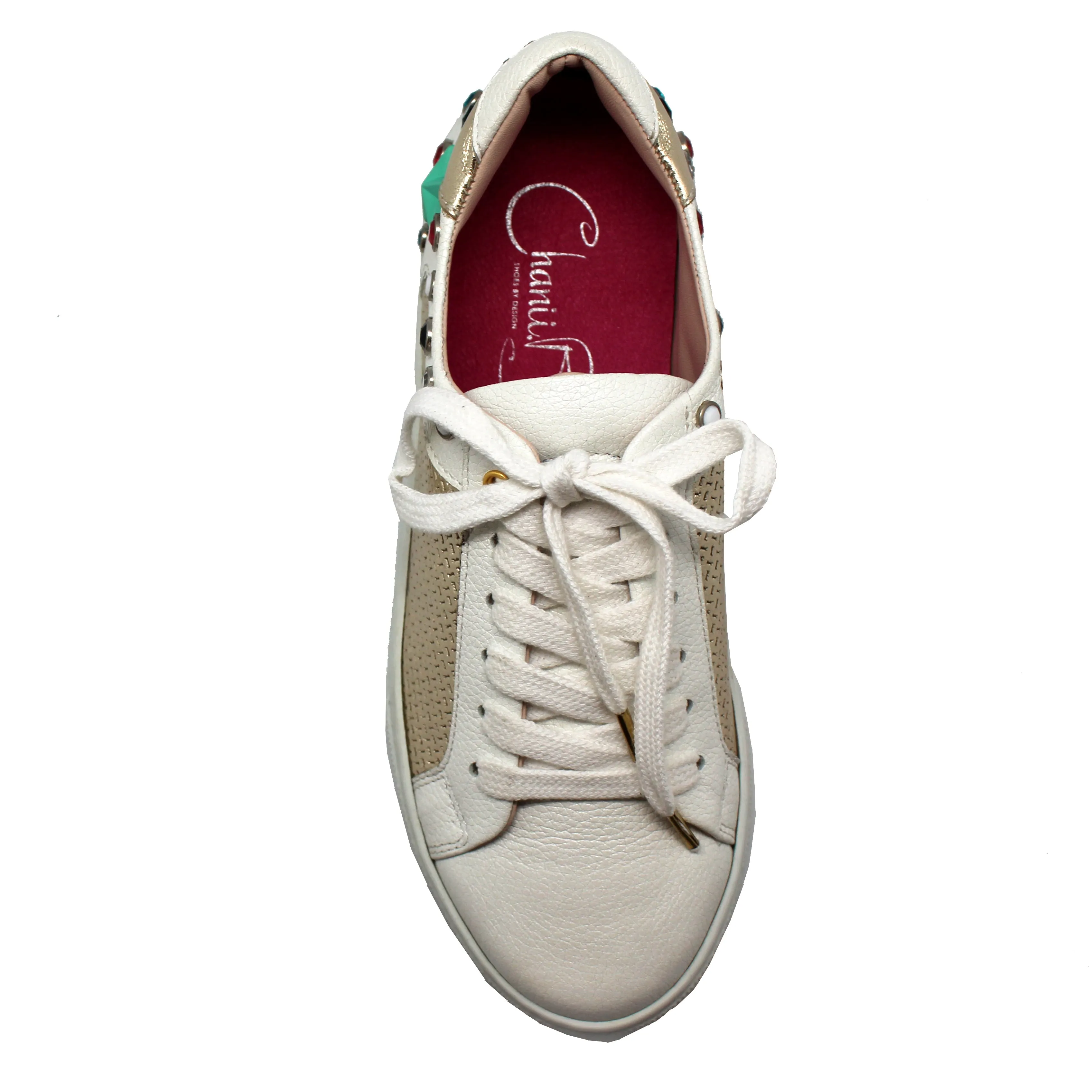 Suisse - White/Gold Sneakers