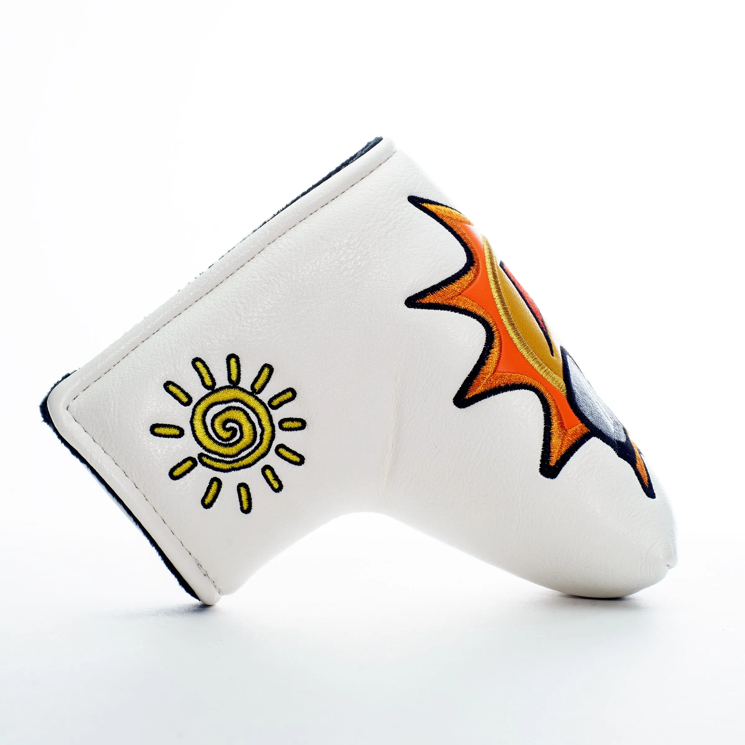 Summer Sun with Sunglasses Blade and Mid Mallet Putter Headcover, White