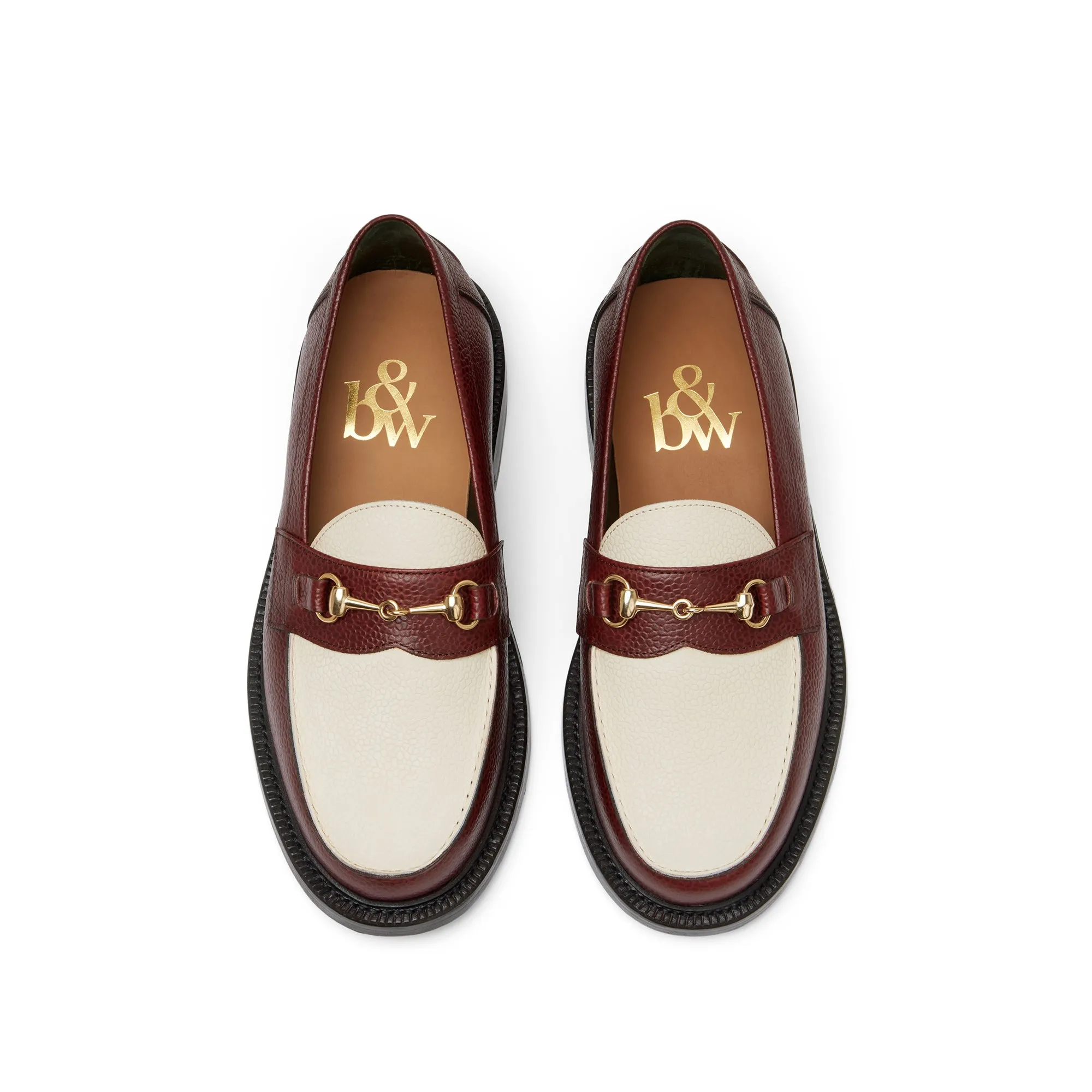 The Mason Horse Bit Loafer, Bordeaux/Cream