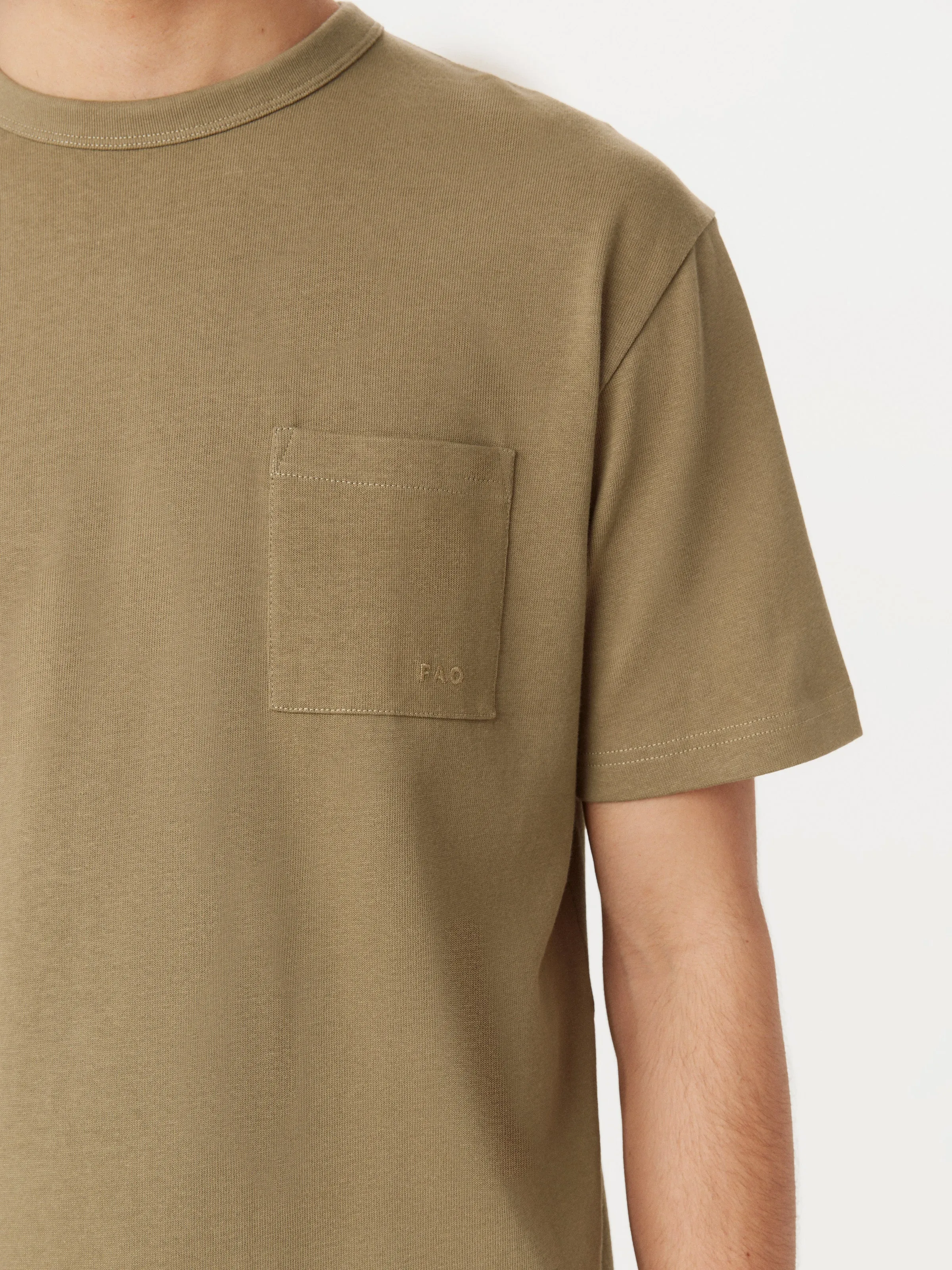 The Relaxed Pocket T-Shirt in Khaki