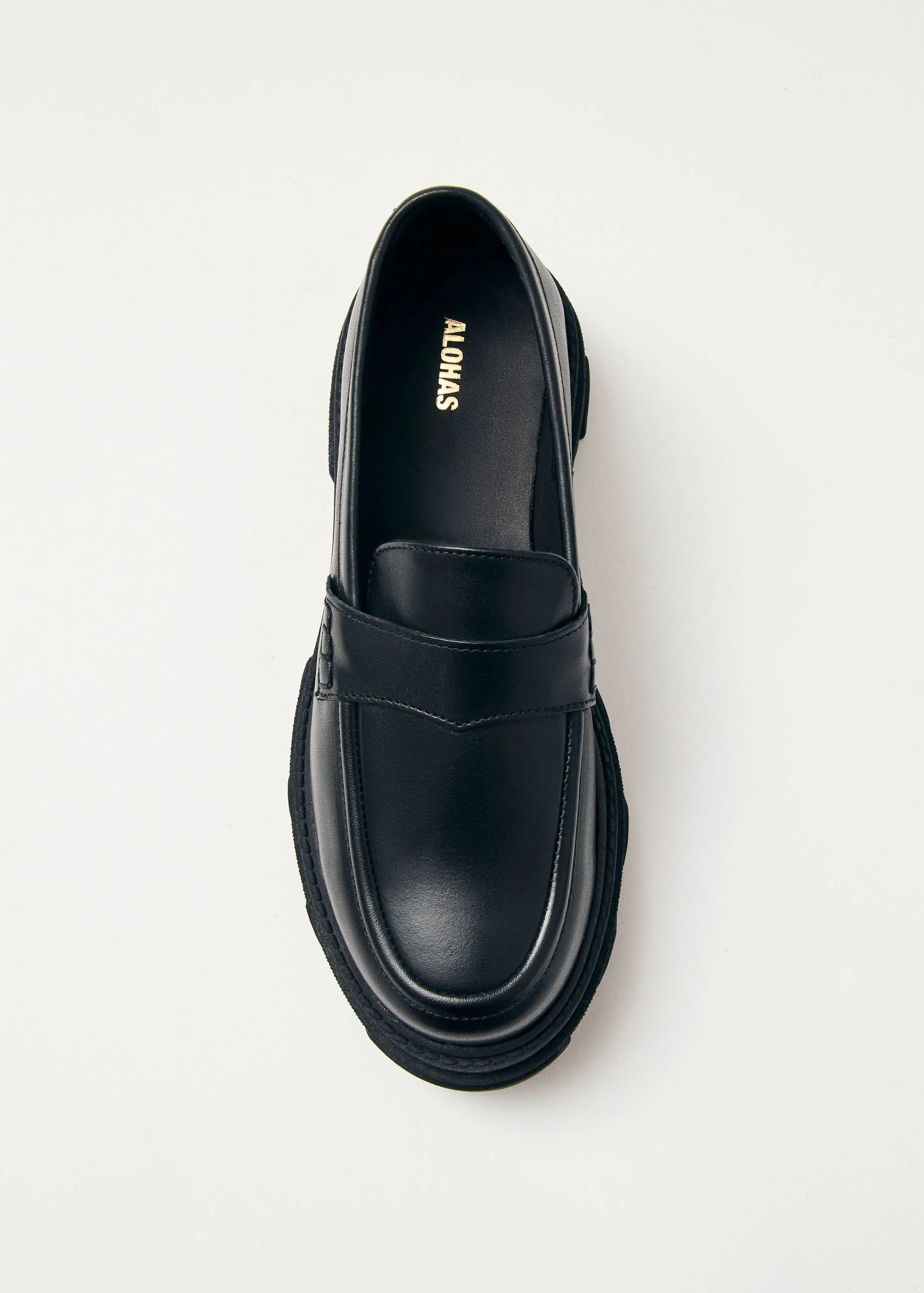 Trailblazer Black Leather Loafers