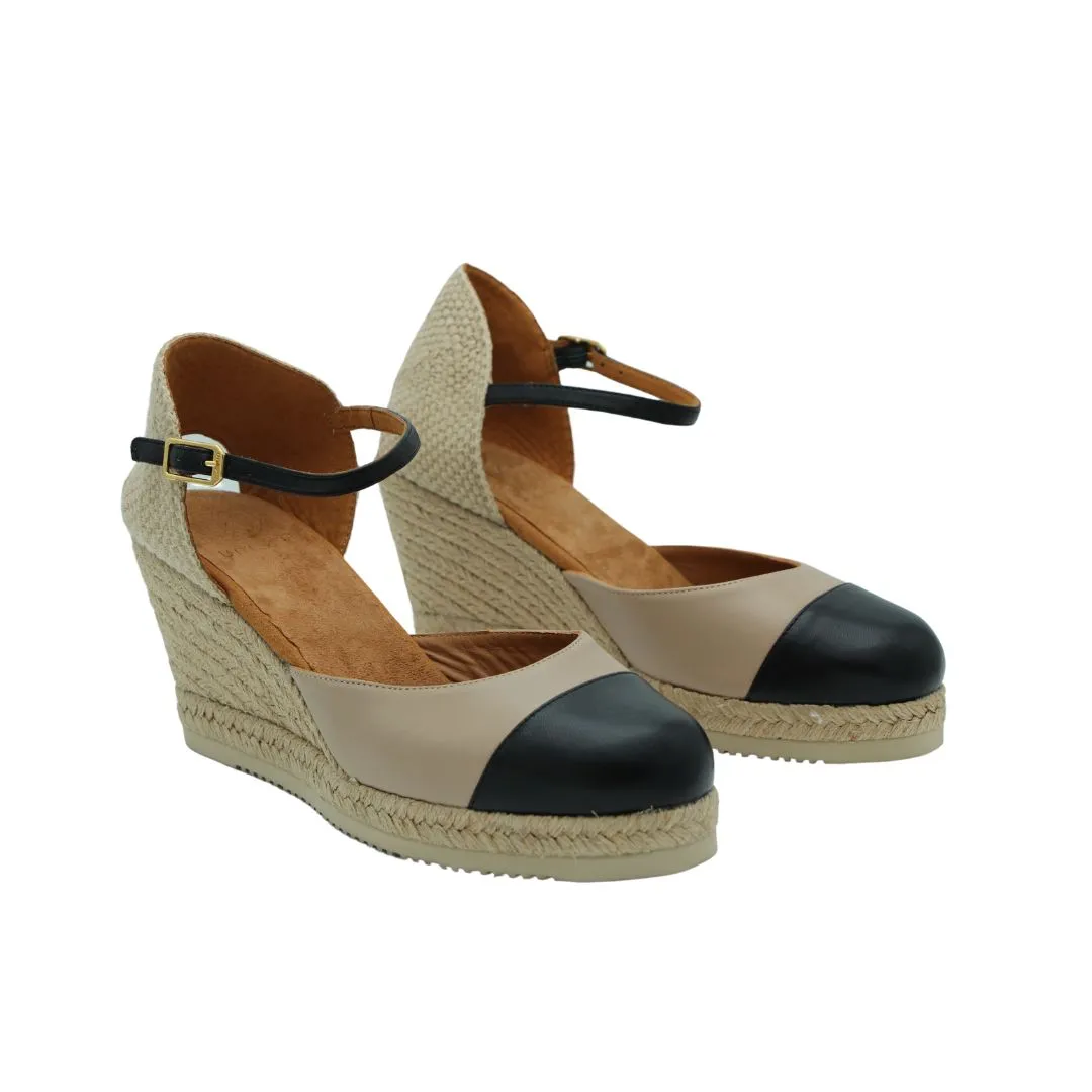 UNISA  Camel and Black Espadrille CAVA