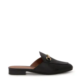 Vendôme Fleur black calfskin leather slipper loafers