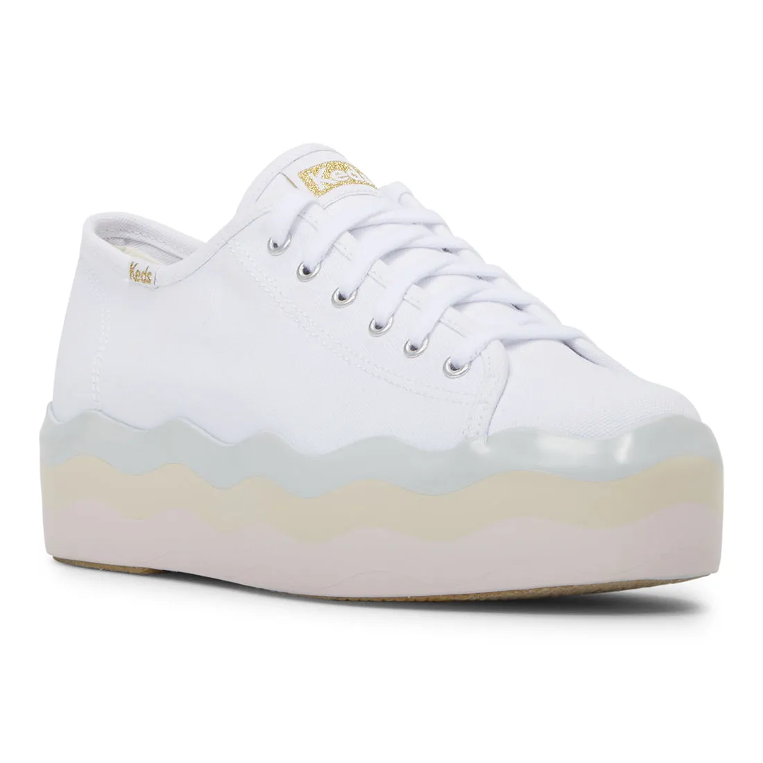 Women's Triple Up Canvas Wave Foxing White (WF66008)